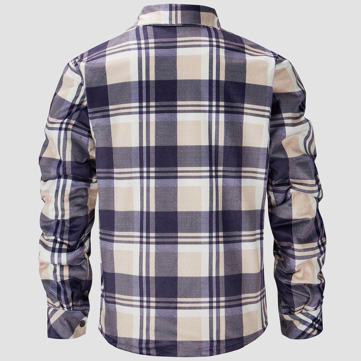 Flannel Plaid Button Shirt Jacket