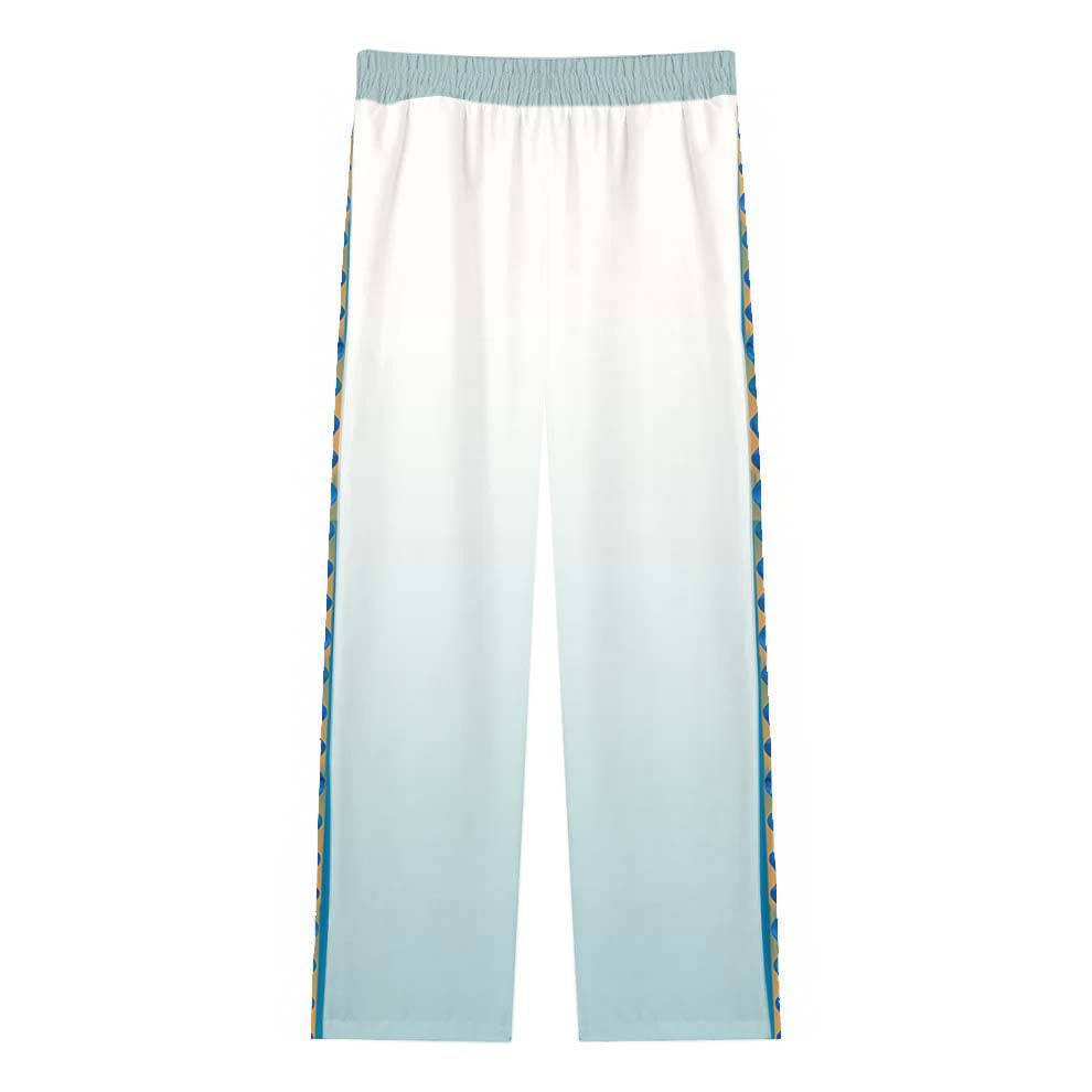 Pastoral Myth Print Casual Trousers With Elastic Waistband