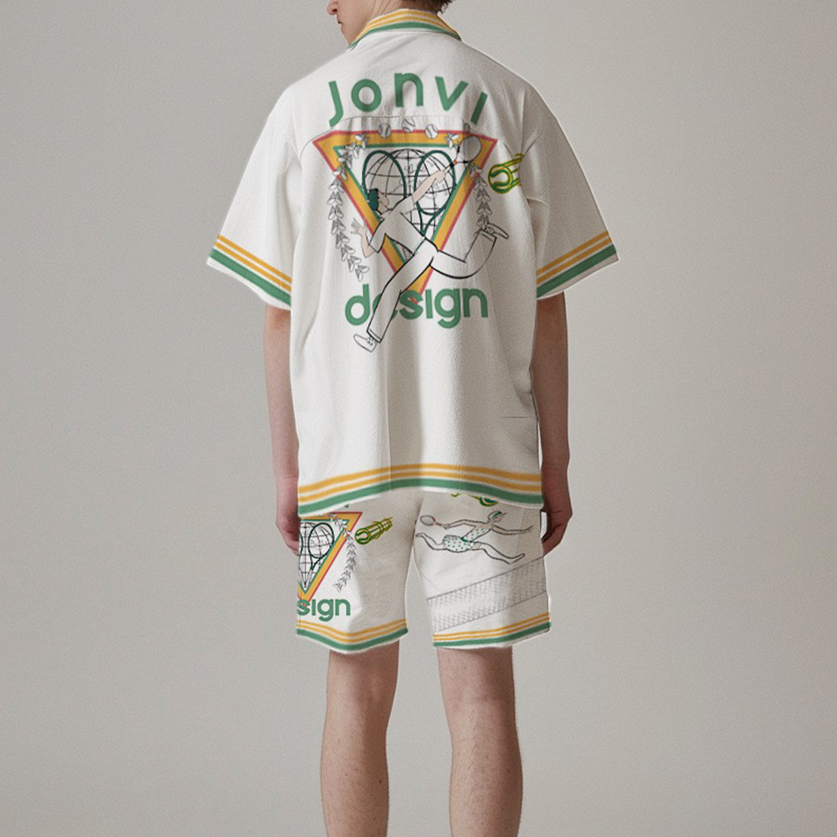 Tennis Court Sports Resort Wear Silk Fiber Waistband Shorts