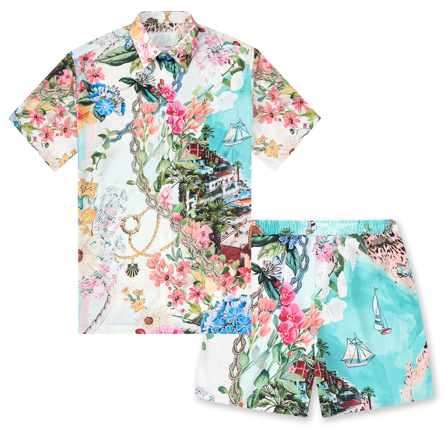 Vacance Summer Pattern Waistband Shorts