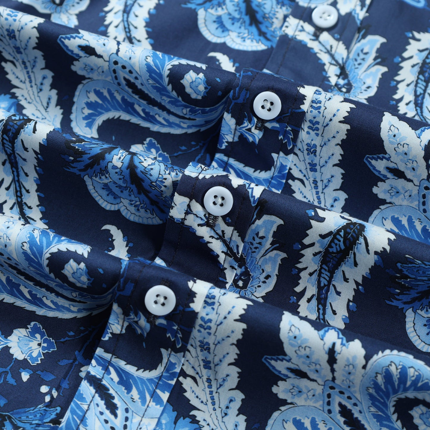 Blue Paisley Long Sleeve Shirt Jonvidesign