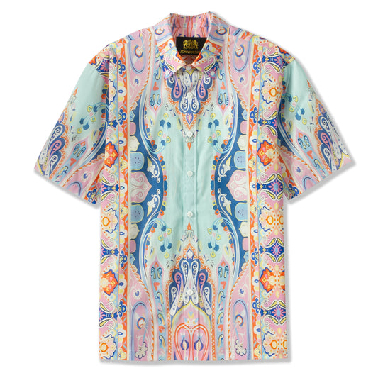 Tropical Style Paisley Print Short Sleeve Shirt Jonvidesign