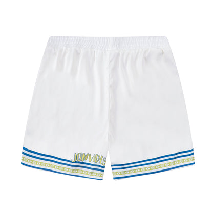 Grand Palace Pattern Silk Fiber Waistband Shorts