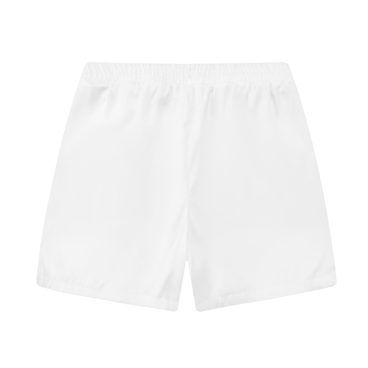 Cat Print Elastic Waistband Summer Casual Shorts  Simple White Style