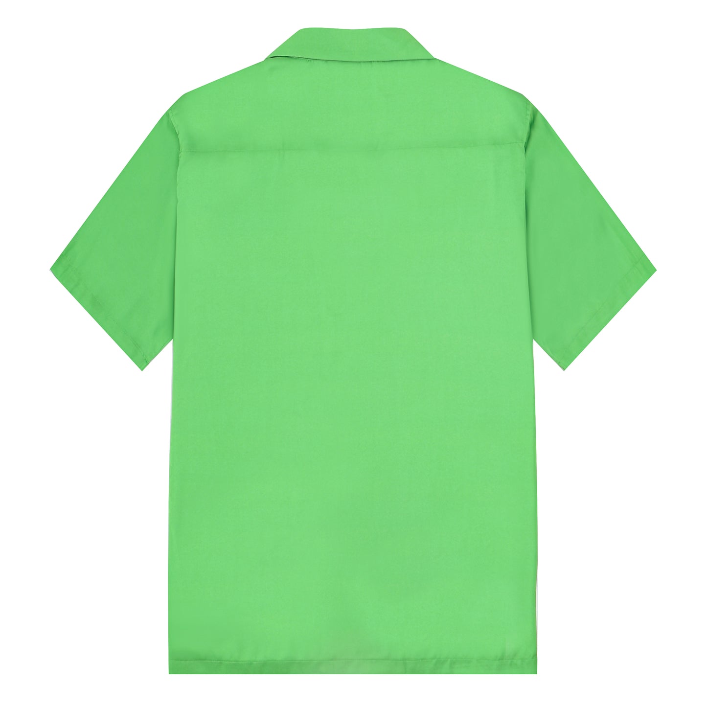 Green Mouse Print Camp Collar Short Sleeve Shirt