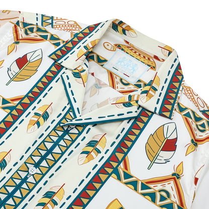 Egyptian Totem Pattern Camp Collar Casual Shirt for Men