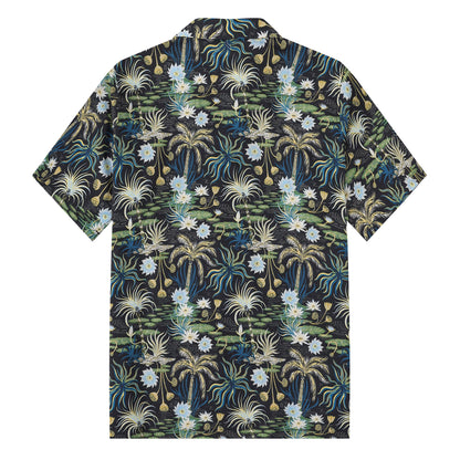Aloha Style Floral Pattern Camp Collar Short Sleeve Shirt