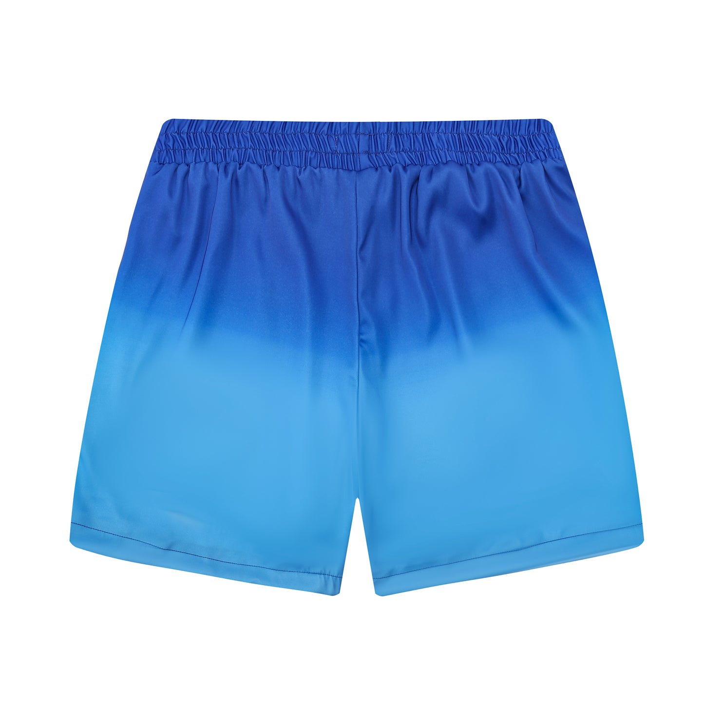 Blue Gradient Mouse Print Elastic Waistband Summer Casual Shorts