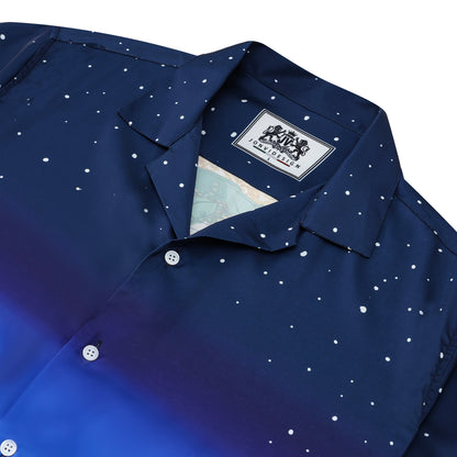 Star Pattern Camp Collar Casual Shirt for Men