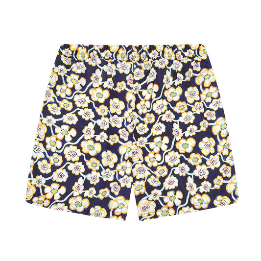 Vintage Bedroom Print Elastic Waistband Summer Casual Shorts