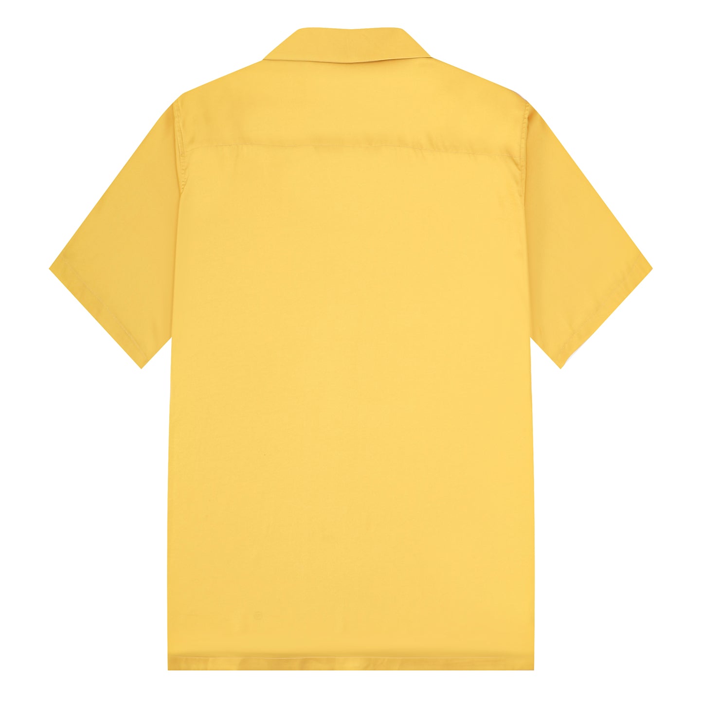 Modified Car Print Yellow Camping Collar Short-Sleeved Shirt