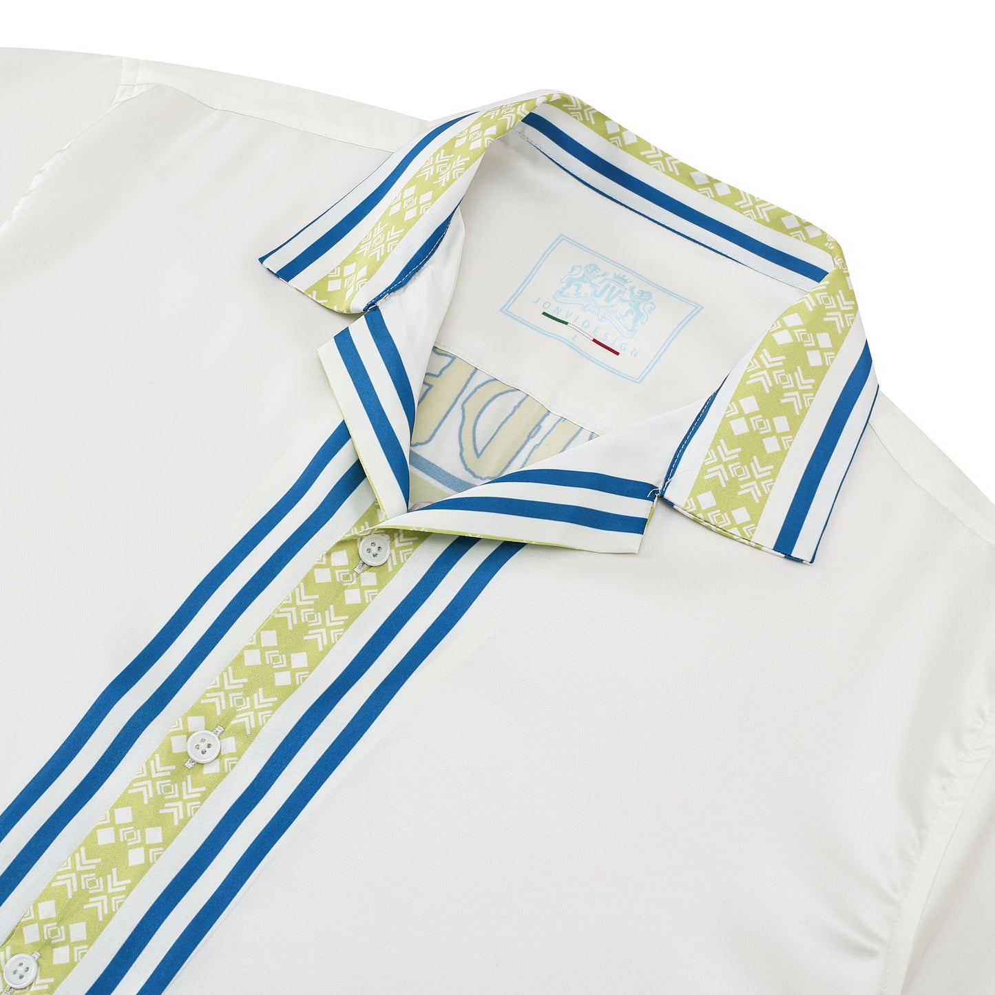 Grand Palace Pattern Short Sleeve Camp Collar Shirt
