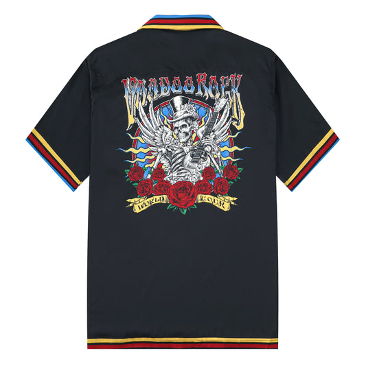 Voodoo Rock World Tour Pattern Camp Collar Casual Shirt for Men