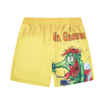 Mr.Gasser Car Elastic Waistband Summer Casual Shorts