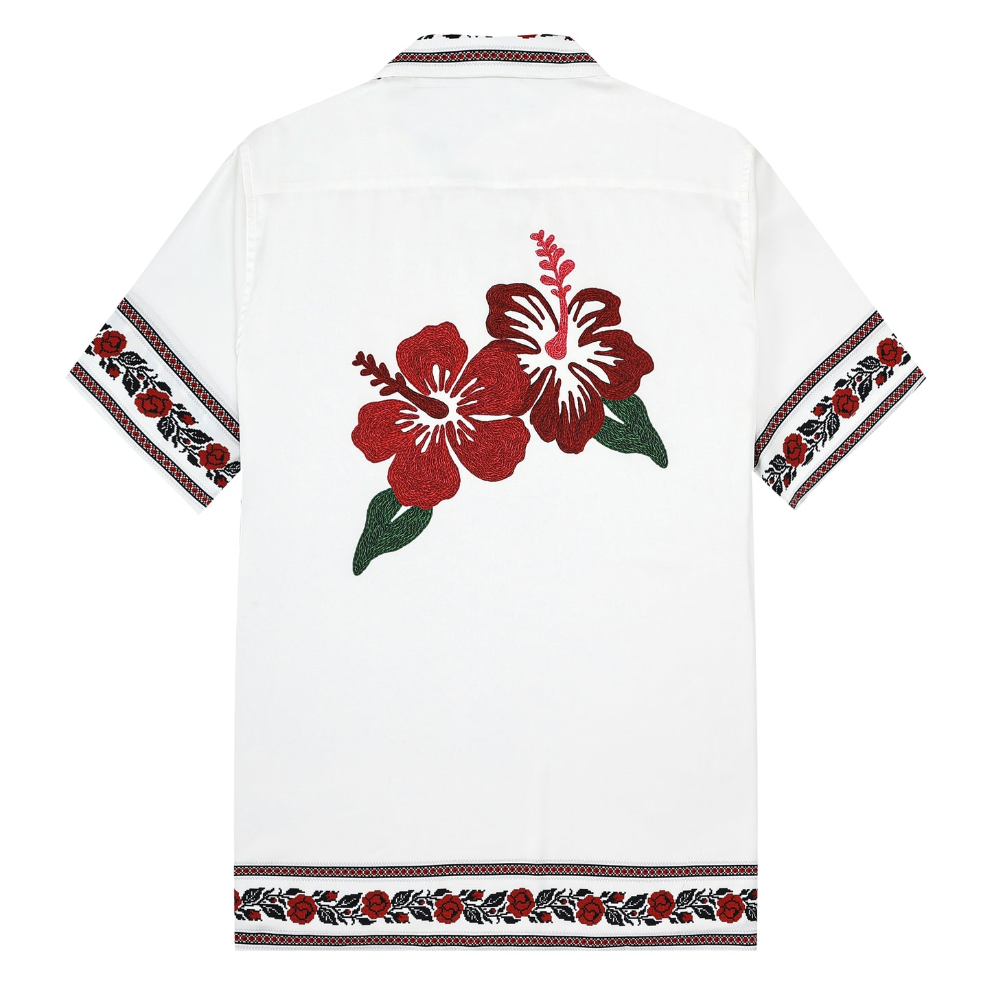 Floral Pattern Camp Collar Shirt