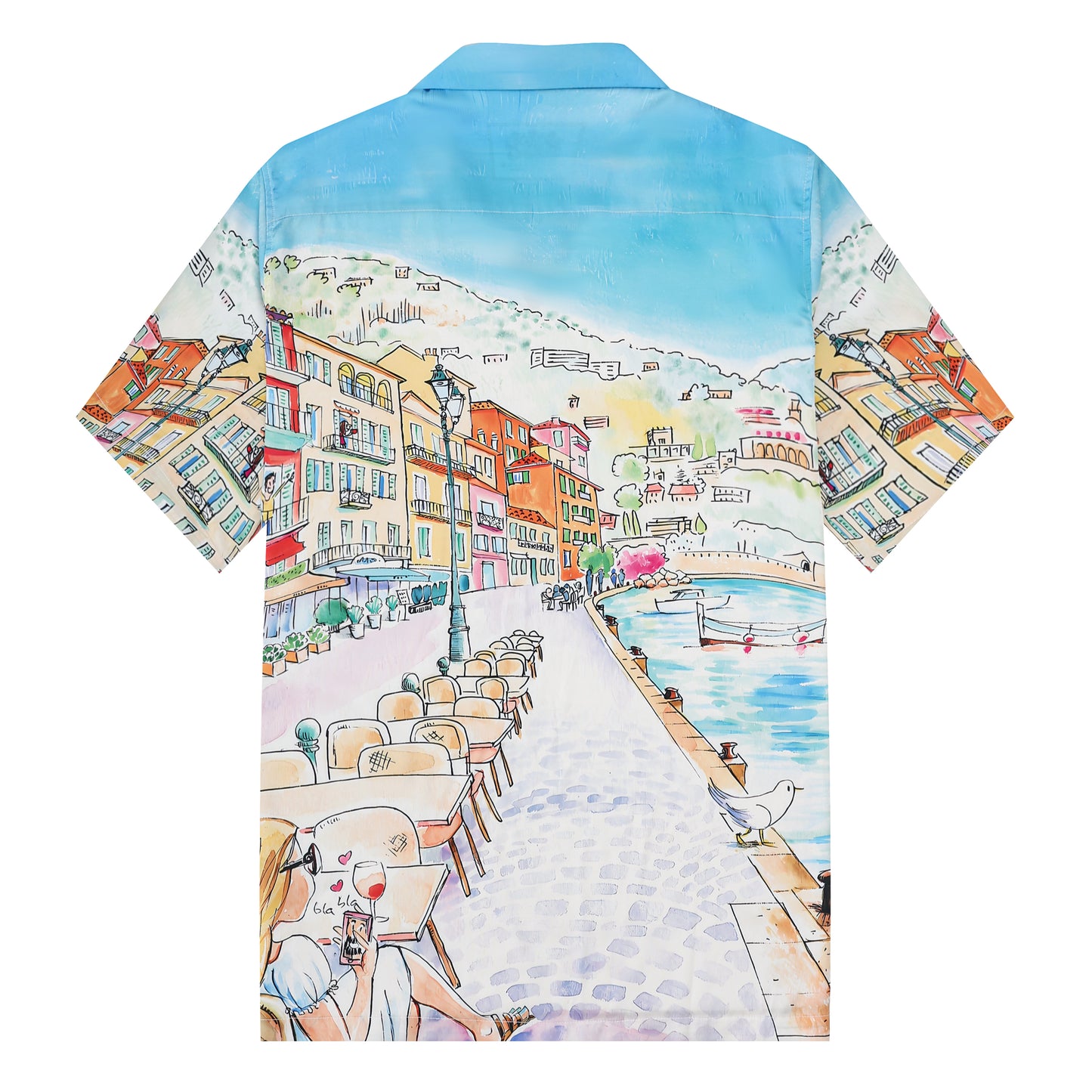 Yacht Holiday Theme Resort Wear Short Sleeve Sports Shirt
