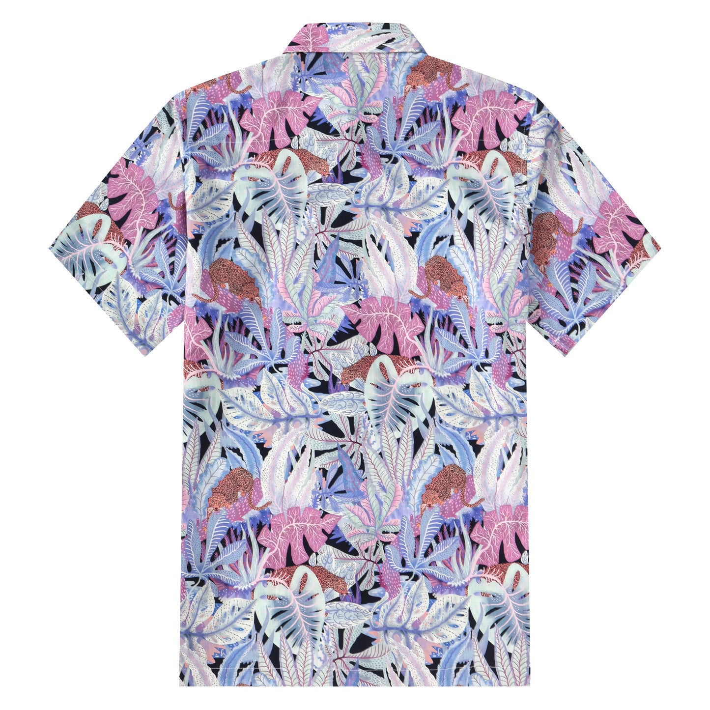 Tropical Aloha Pattern Button Short Sleeve Shirt