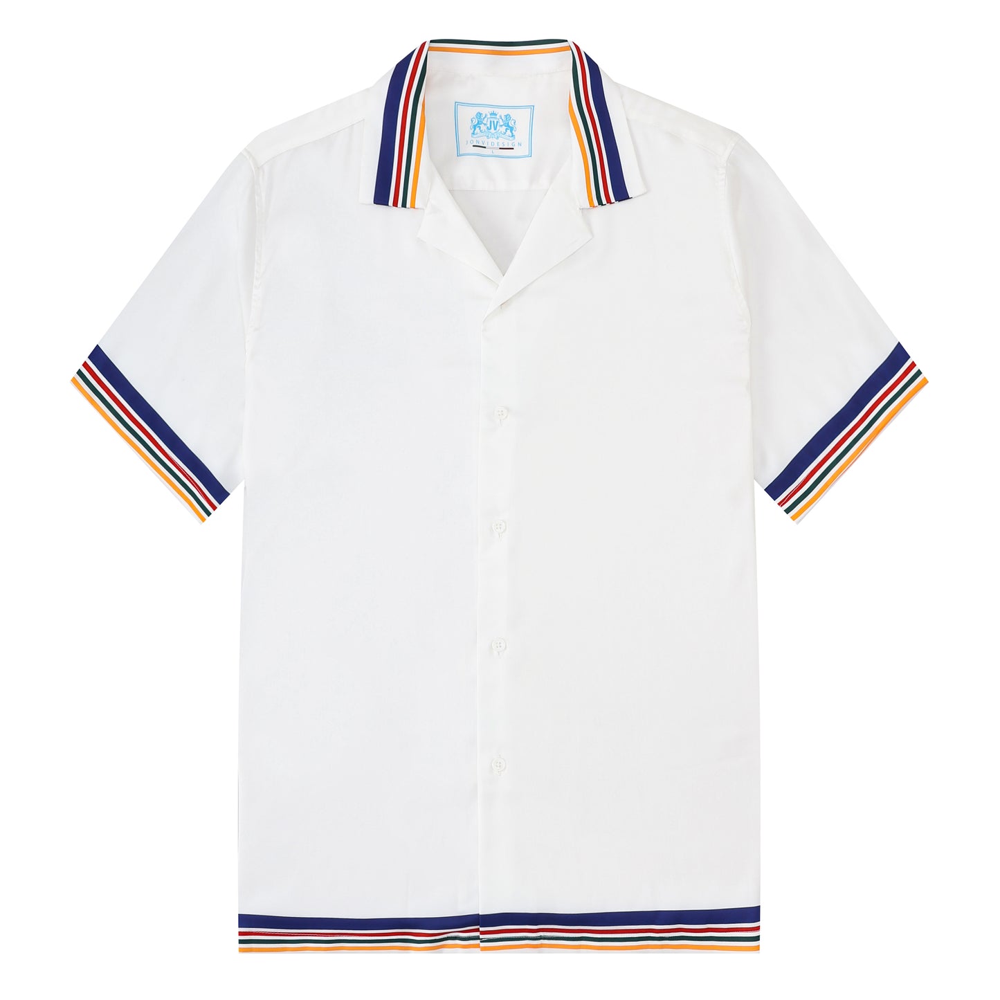 Western Architecture Camp Collar Casual Tennis Shirt