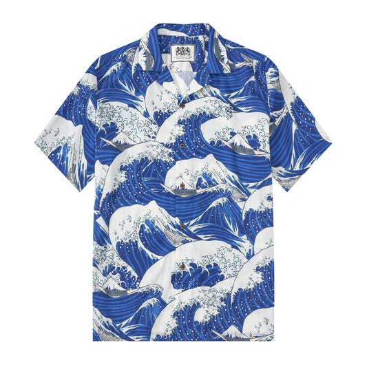 Great Wave Kanagawa Camp Collar Short Sleeve Shirt