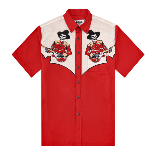 Cowboy Song Theme Cattlemen Short Sleeve Shirt for Men