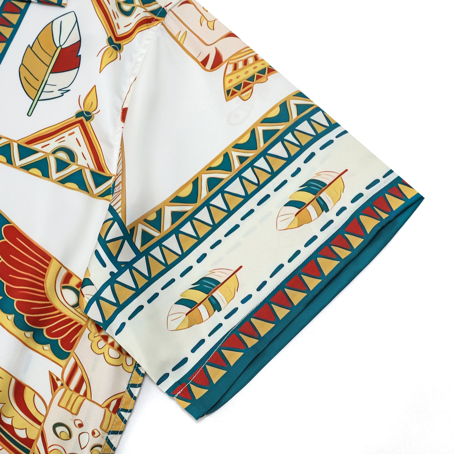 Egyptian Totem Pattern Camp Collar Casual Shirt for Men