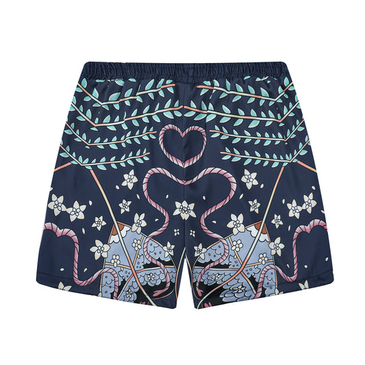 Men's Printed Elastic Waistband Summer Casual Shorts