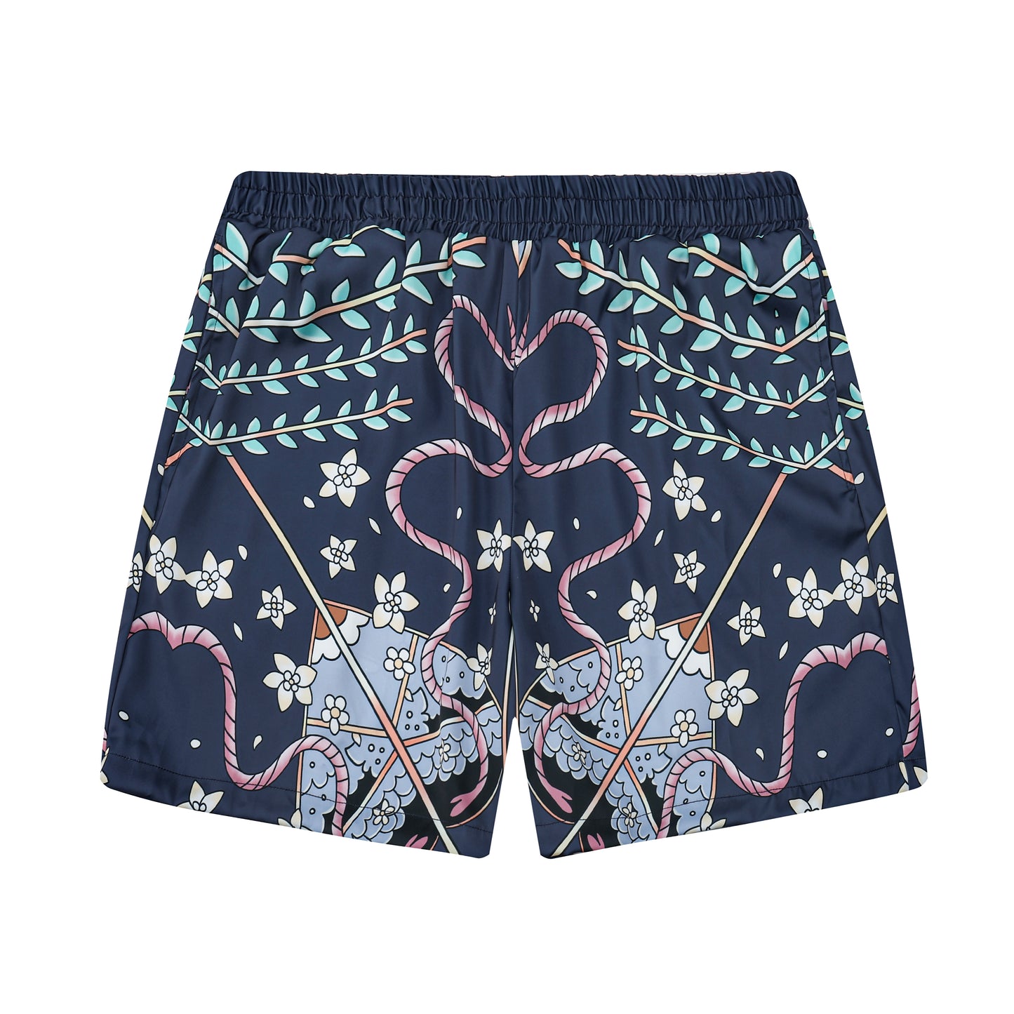 Men's Printed Elastic Waistband Summer Casual Shorts