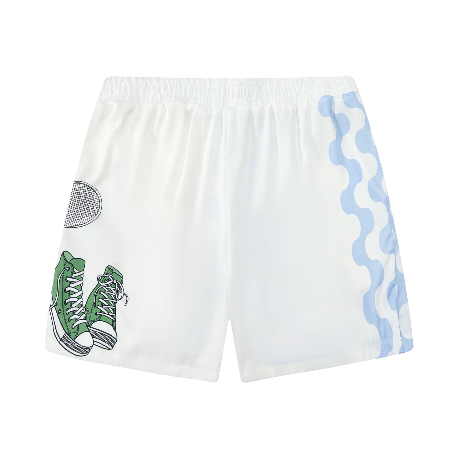 Tennis Element Print Waistband Shorts