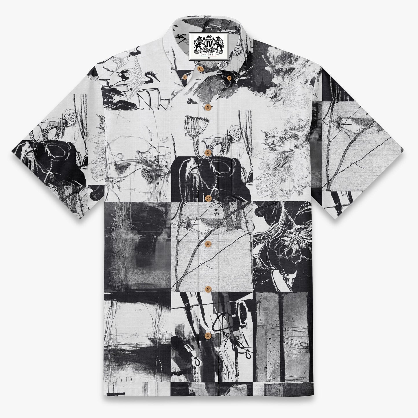 Abstract Ink Canvas Shirt
