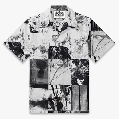 Abstract Ink Canvas Camp Shirt