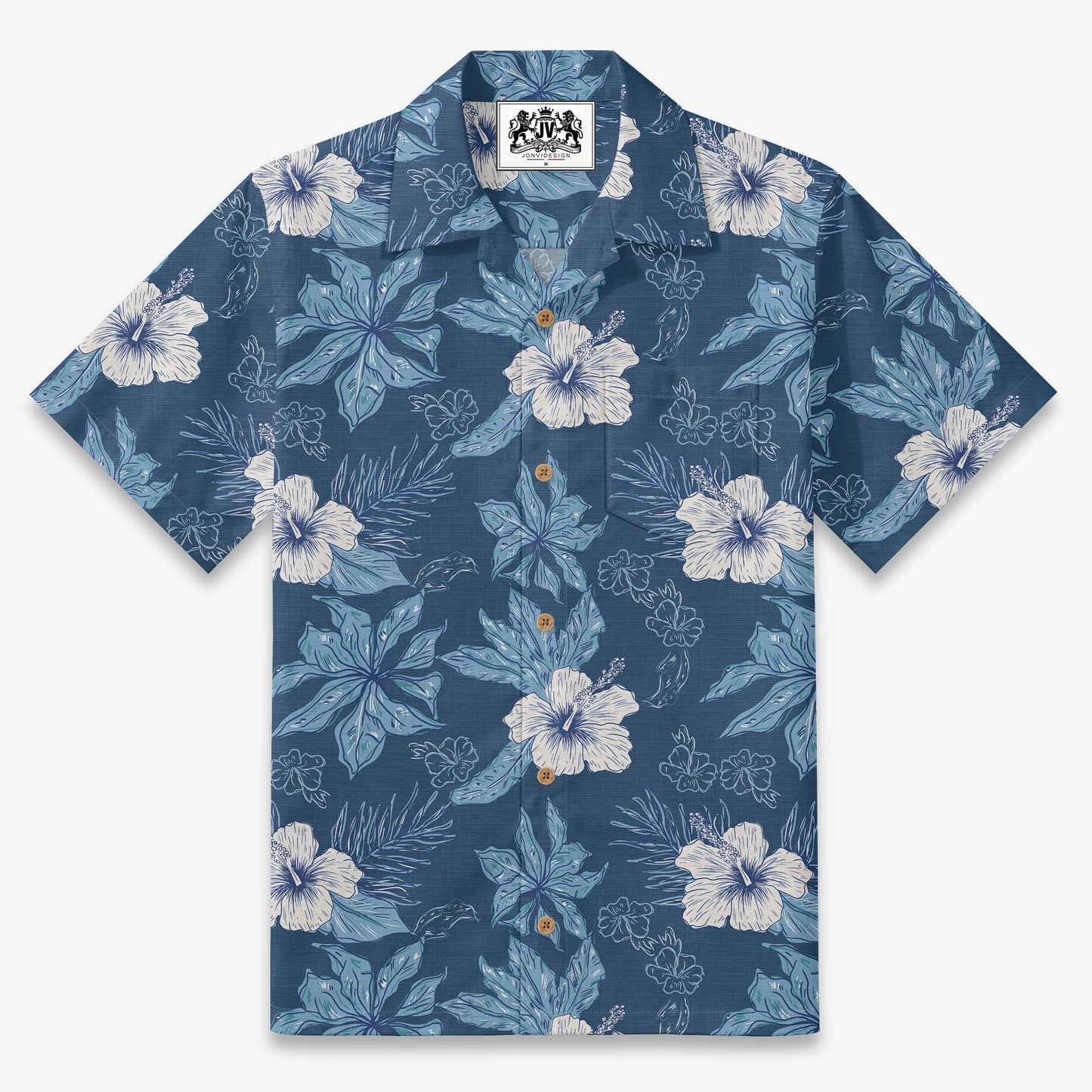 Midnight Hibiscus Camp Shirt