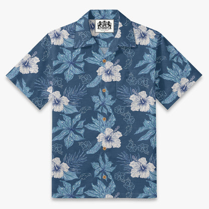 Midnight Hibiscus Camp Shirt