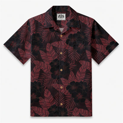 Moonlit Hibiscus Camp Shirt