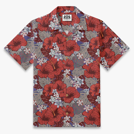 Crimson Heritage Hibiscus Camp Shirt