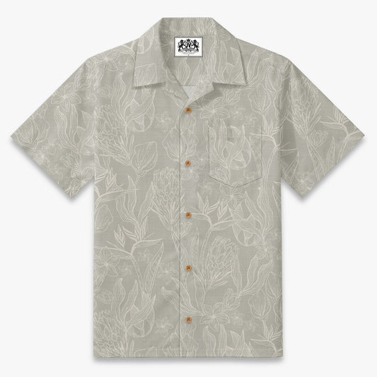 Coastal Protea Sketch Camp Shirt