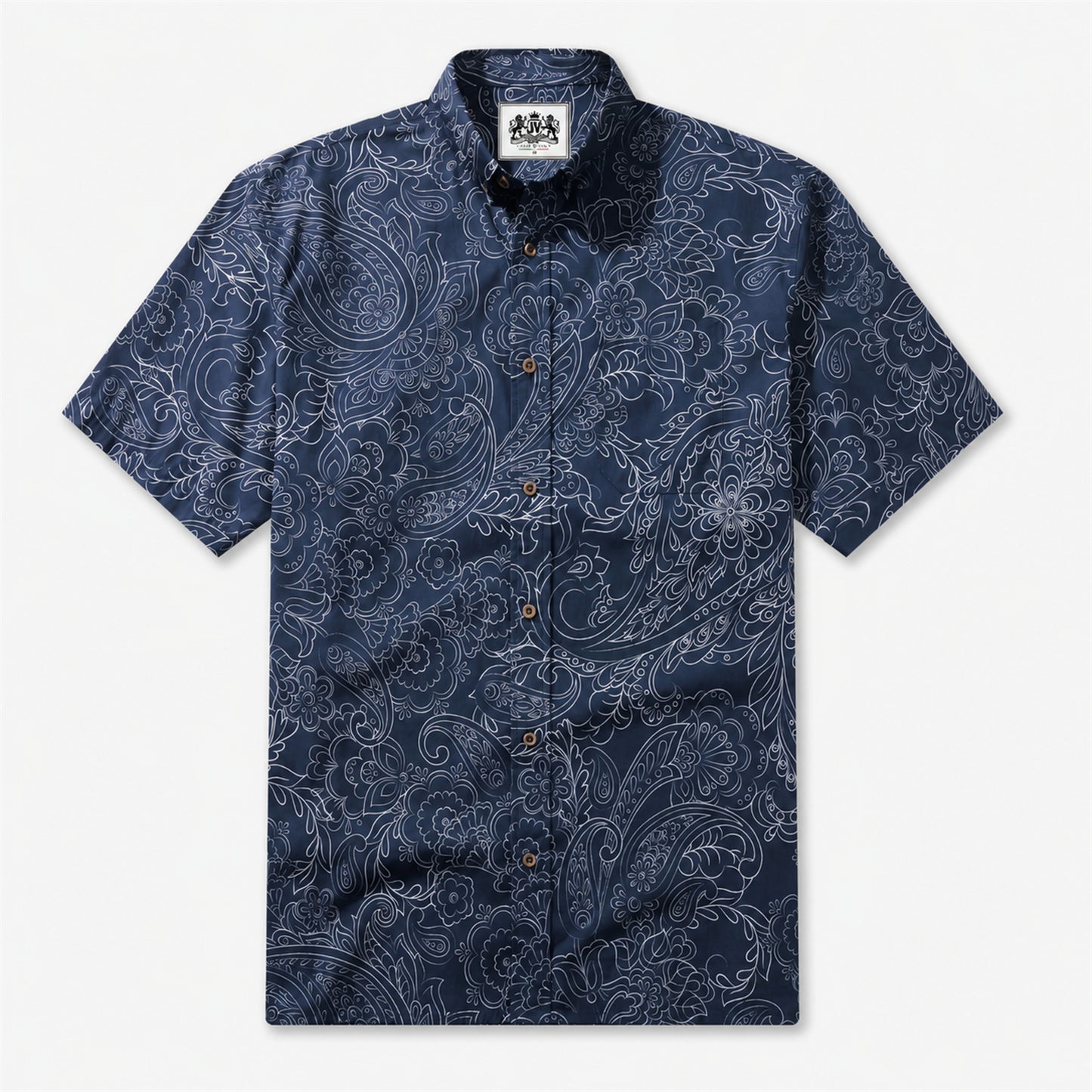Cocoa Paisley Vintage Short-Sleeve