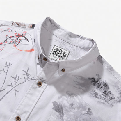 Oriental Poetic Landscape Shirt