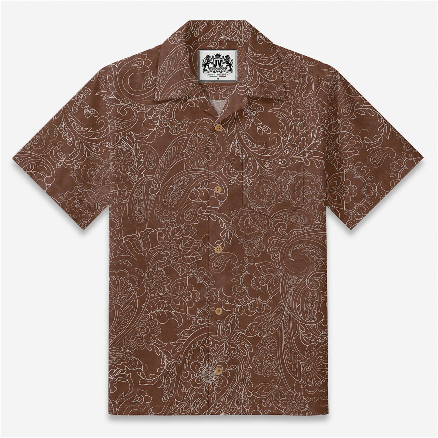 Cocoa Paisley Vintage Camp Shirt