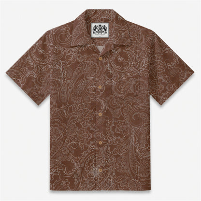 Cocoa Paisley Vintage Camp Shirt