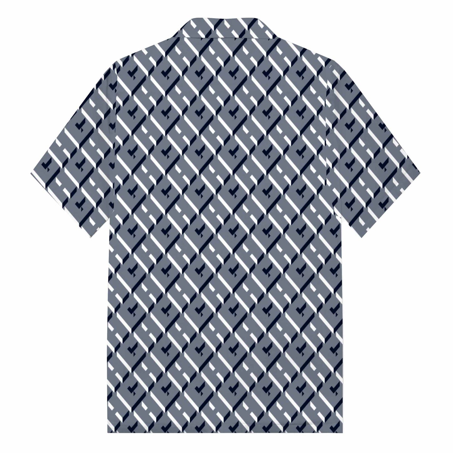 High-Grade Gray Style Camp Collar Short Sleeve Shirt