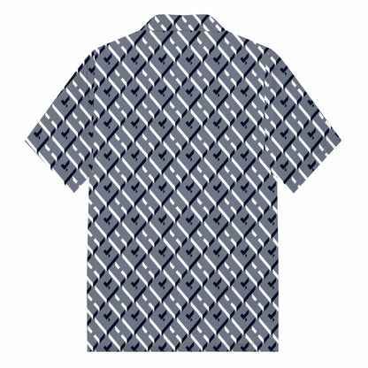 High-Grade Gray Style Camp Collar Short Sleeve Shirt