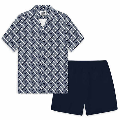 High-Grade Gray Style Camp Collar Short Sleeve Shirt