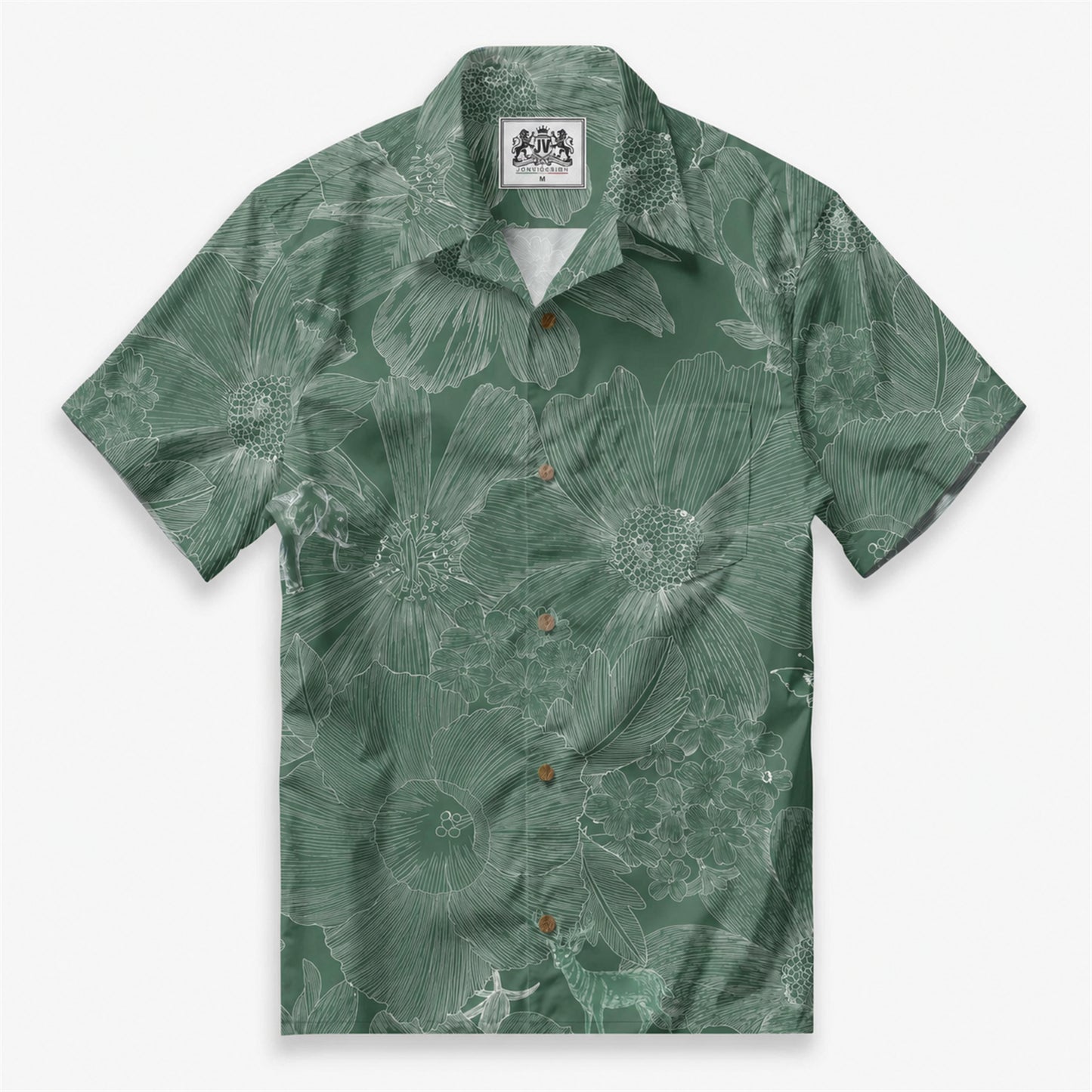 Indigo Floral Elephant Whisper Camp Shirt