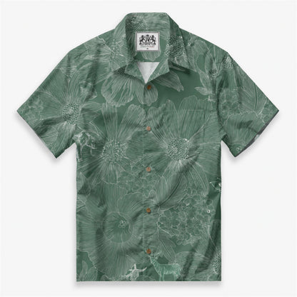 Indigo Floral Elephant Whisper Camp Shirt