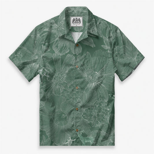Indigo Floral Elephant Whisper Camp Shirt