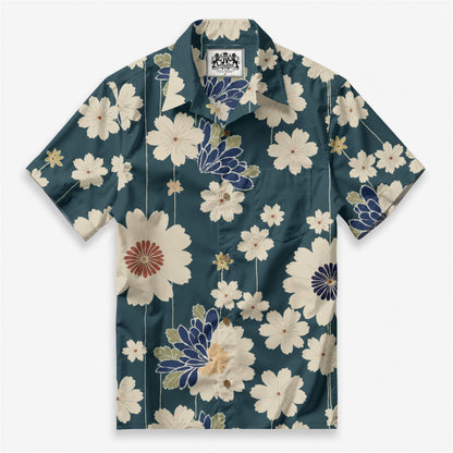 Midnight Petal Waltz Camp Shirt