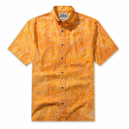 Cocoa Paisley Vintage Short-Sleeve