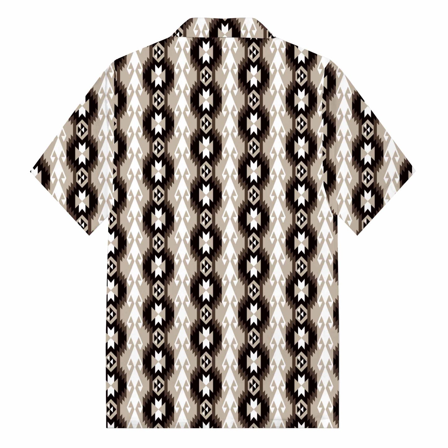 Retro Ethnic Pattern Camp Collar Short Sleeve Shirt