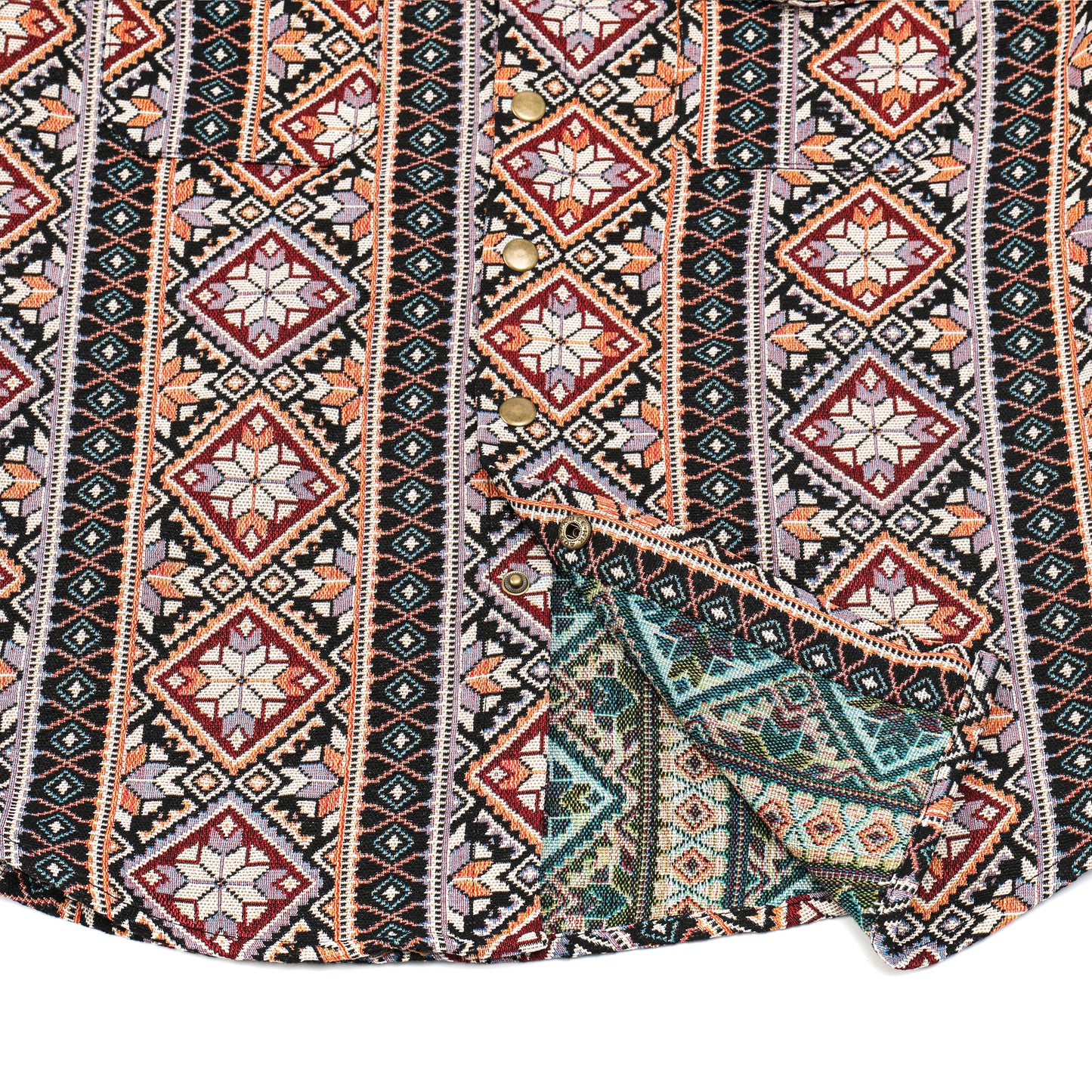 Aztec Western Jacquard Heavy Fabric Shacket