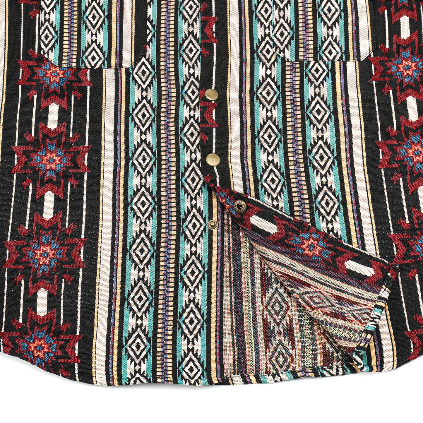 Tribal Aztec Jacquard Heavy Fabric Shacket